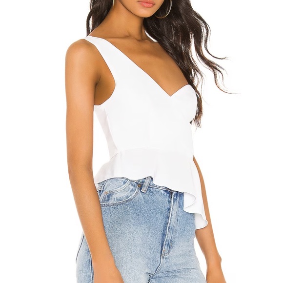 Superdown One shoulder peplum top - Picture 2 of 3